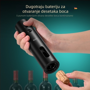 Bomans Električni otvarač za bocu - punjivi, potpuno automatski, trodijelni set, plastično kućište