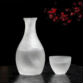 Japanski stil set za sake za kućnu upotrebu, debeli posuda za sake, čaše za šljive vino, staklene čaše za alkoholna pića