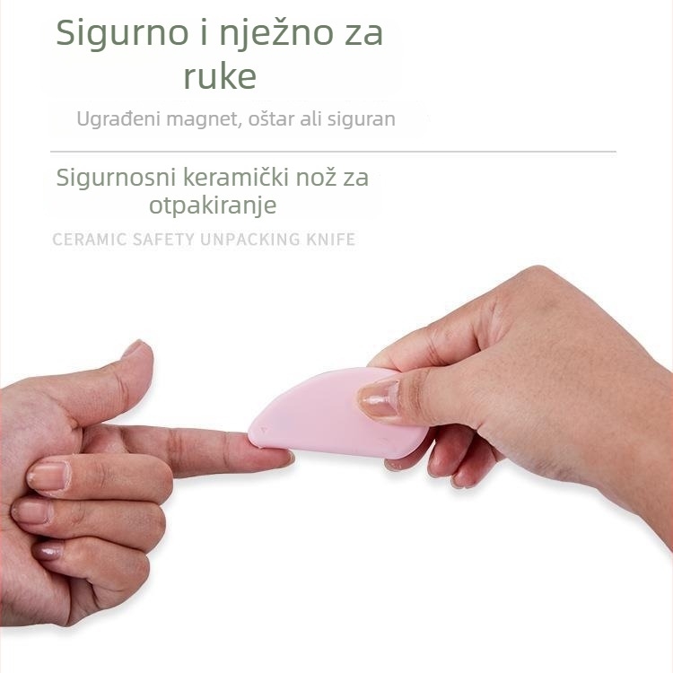 Keramički sigurnosni rezač kutija (Materijal: keramika + plastik; Oštrica: 6×3; Težina: 10 g)