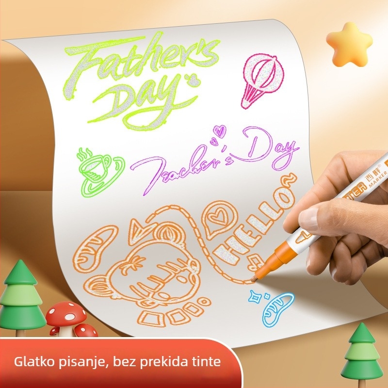 Westide konturno pero – plastično kućište, kartonsko pakiranje, model Contoured pen