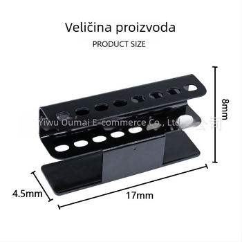 Plastični izložbeni stalak za nokte sa 8 rupa za štipalice, držačima za kistove za šminku i držačem olovke za produženje trepavica