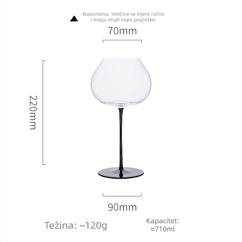 Vinska čaša od kristala | Zapremina 501–600 ml | Stil Light Luxury | Prilagodba dostupna | Mogućnost dodavanja logotipa