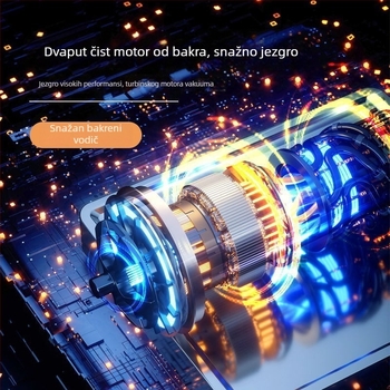 Bežični ručni usisavač za auto, 7,4V, 50W, 4000Pa, punjiv, Huiju Technology