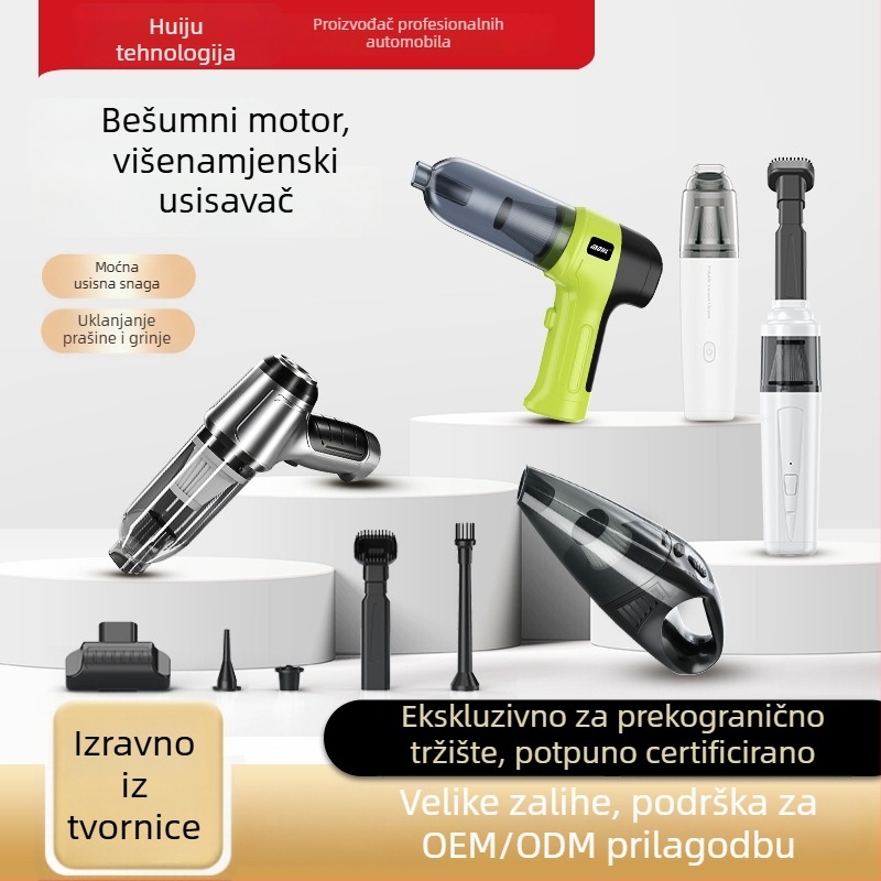 Bežični ručni usisavač za auto, 7,4V, 50W, 4000Pa, punjiv, Huiju Technology