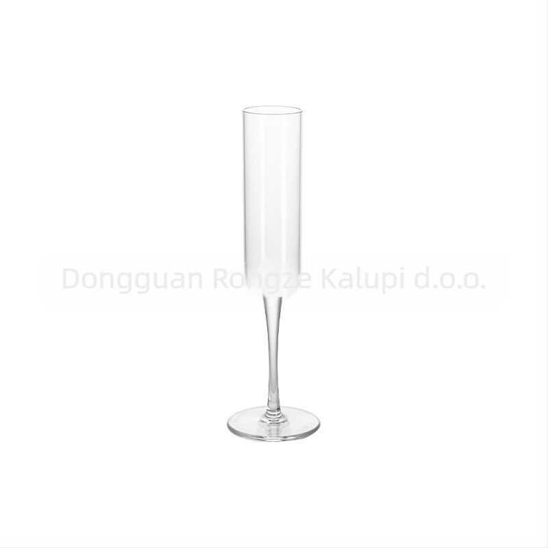 Plastična čaša za šampanjac, prozirna, moderan minimalistički stil, kapacitet 101–200 ml, mogućnost tiska logotipa
