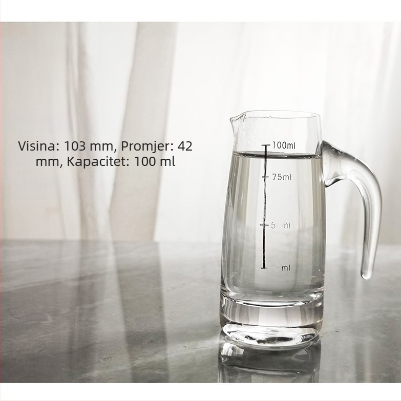 Stakleni set za liker s dozatorom i čaše za bijelo vino, boemski stil, lagani luksuz retro (Materijal: staklo; Komponente: dozator i čaše za bijelo vino; Brand: JEKA.BZ.CHEN)