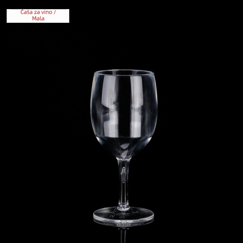 Plastična čaša za vino, moderni jednostavni dizajn; težina 90 g, jednostavno pakiranje, mogući tisak logotipa