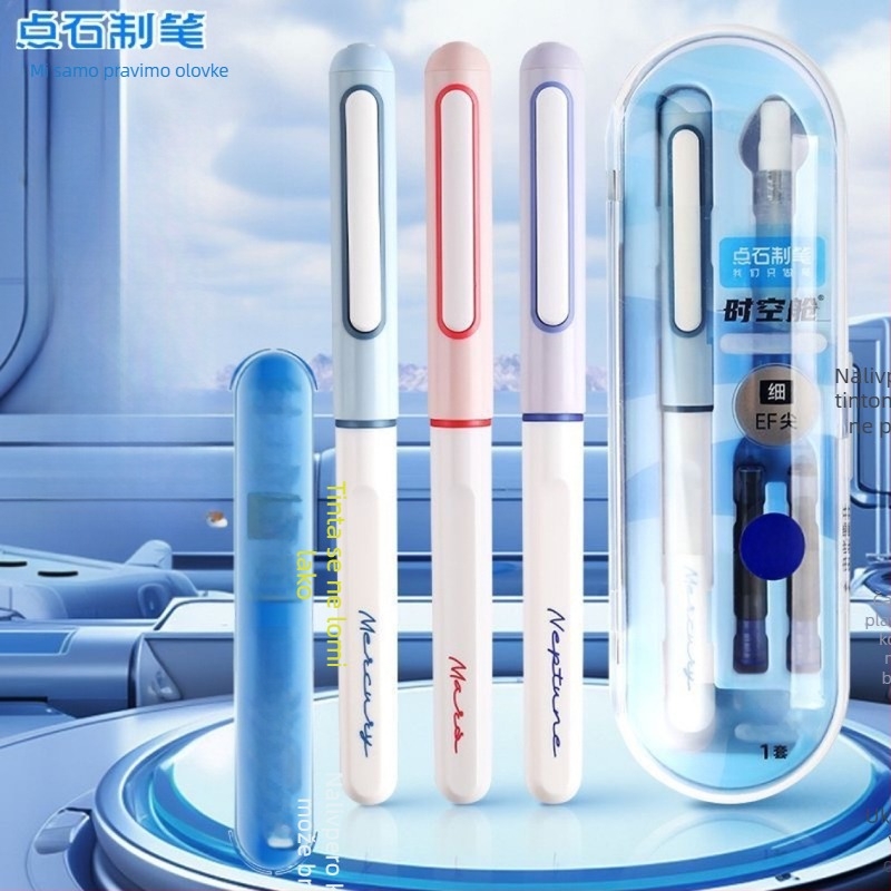 Touchstone DS-7155 Time Capsule fountain pen, bez prskanja, tanak EF vrh