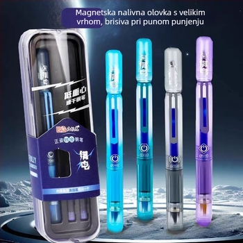 Aurora Borealis nalivpero s matiranim tijelom, magnetskim poklopcem, visokokapacitnim spremnikom tinte, iridijevim vrhom, bojom vrhom