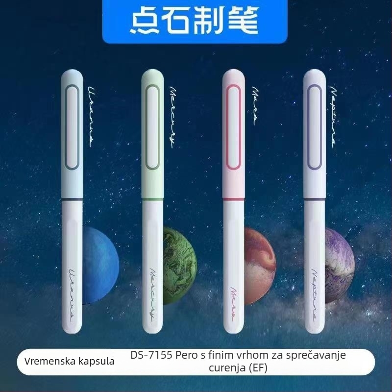 Dotting DS-7155 Čelična olovka, dizajn Space Capsule, EF vrh, patrone za mastilo