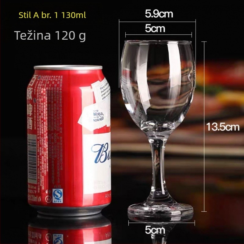 Set čaša za vino od kaljenog stakla, europskog stila, kapacitet 1–100 ml