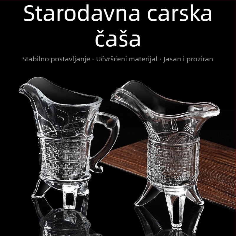 Čaša za vino za kućnu upotrebu - moderan jednostavan stil s cvjetnim motiva, staklo materijal, kapacitet 1–100 ml, 1-djelni set, prilagodljiv logo, premium kvaliteta