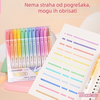 Genvana Jin Wannian Prirodna Boja Serija – Izbrisivi Dvostrani Marker za Bilješke i Akvarelni Flomaster s Promjenom Boje, Model G-0545