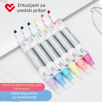 Highlighter marker, plastično kućište, kutija od 12 komada, tiskanje logotipa dostupno, prilagodba.