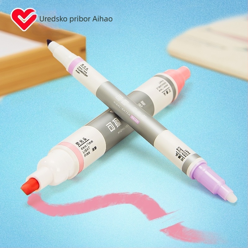 Highlighter marker, plastično kućište, kutija od 12 komada, tiskanje logotipa dostupno, prilagodba.