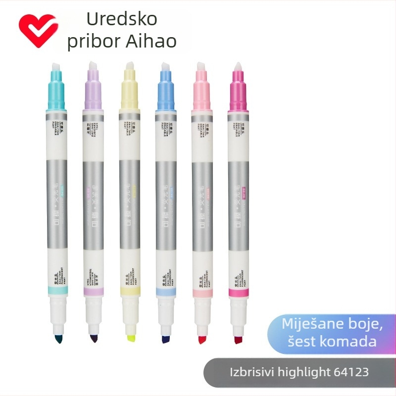 Highlighter marker, plastično kućište, kutija od 12 komada, tiskanje logotipa dostupno, prilagodba.