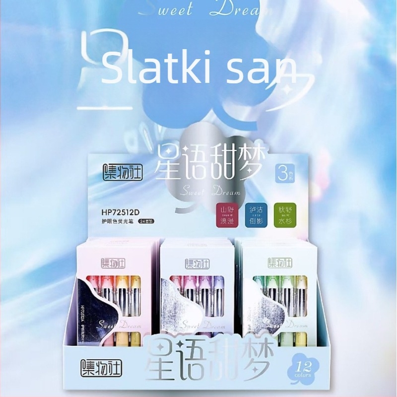 Marker za označavanje s nagibnim vrhom, plastično kućište, 24 seta u izložbenoj kutiji, 288 setova u kartonu (Brand: Collection Society)