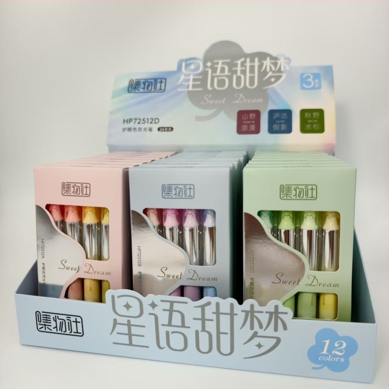 Marker za označavanje s nagibnim vrhom, plastično kućište, 24 seta u izložbenoj kutiji, 288 setova u kartonu (Brand: Collection Society)