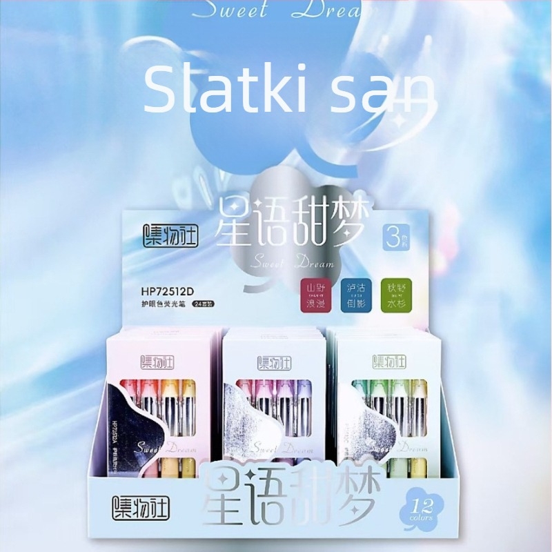 Marker za označavanje s nagibnim vrhom, plastično kućište, 24 seta u izložbenoj kutiji, 288 setova u kartonu (Brand: Collection Society)