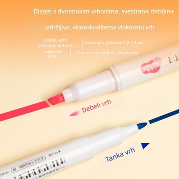 Dvosmjerni marker za učenike, zaštita očiju, model H-1179, plastično kućište, PVC pakiranje