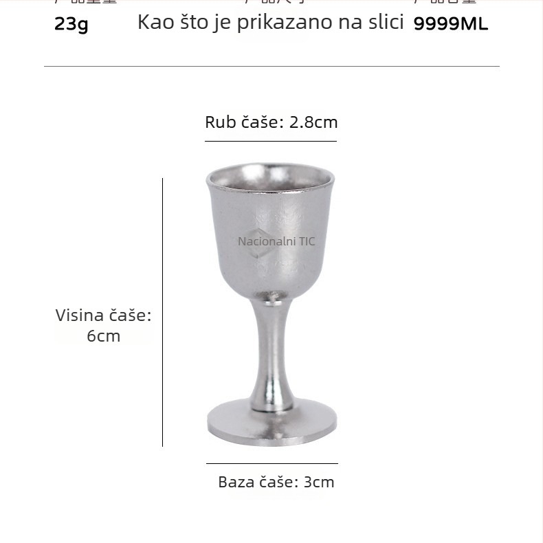 Set za vino od čistog titana za kućnu upotrebu, visoke kvalitete, čaše i pribor za posluživanje u poklon kutiji