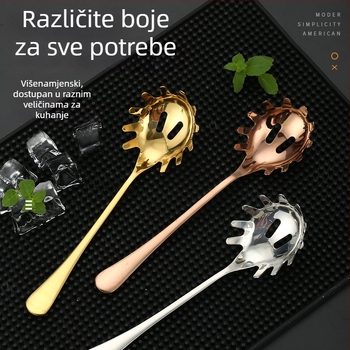 Kanta za led za bar s cjedilom za led i setom žlica za led (kocke leda i kuglice leda)