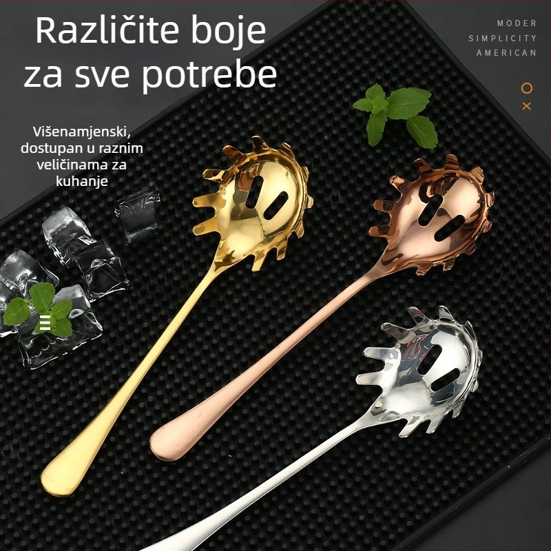 Kanta za led za bar s cjedilom za led i setom žlica za led (kocke leda i kuglice leda)