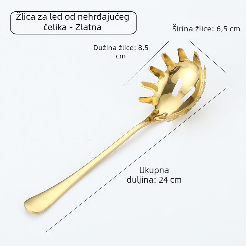 Kanta za led za bar s cjedilom za led i setom žlica za led (kocke leda i kuglice leda)