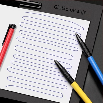 Kuglična olovka s tlačnim mehanizmom 0,7 mm, crno ili plava tinta, uredski pribor
