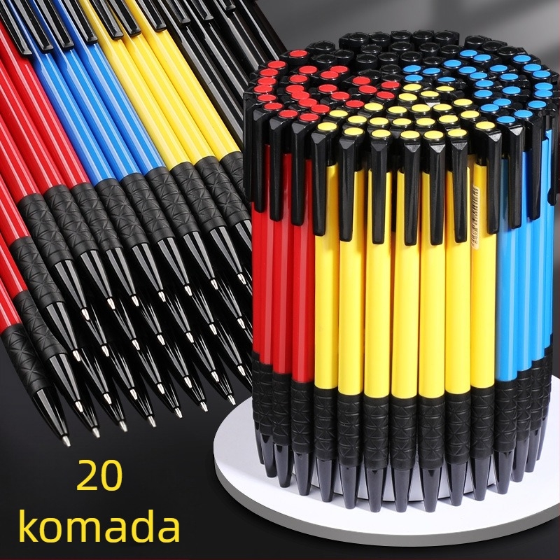 Kuglična olovka s tlačnim mehanizmom 0,7 mm, crno ili plava tinta, uredski pribor