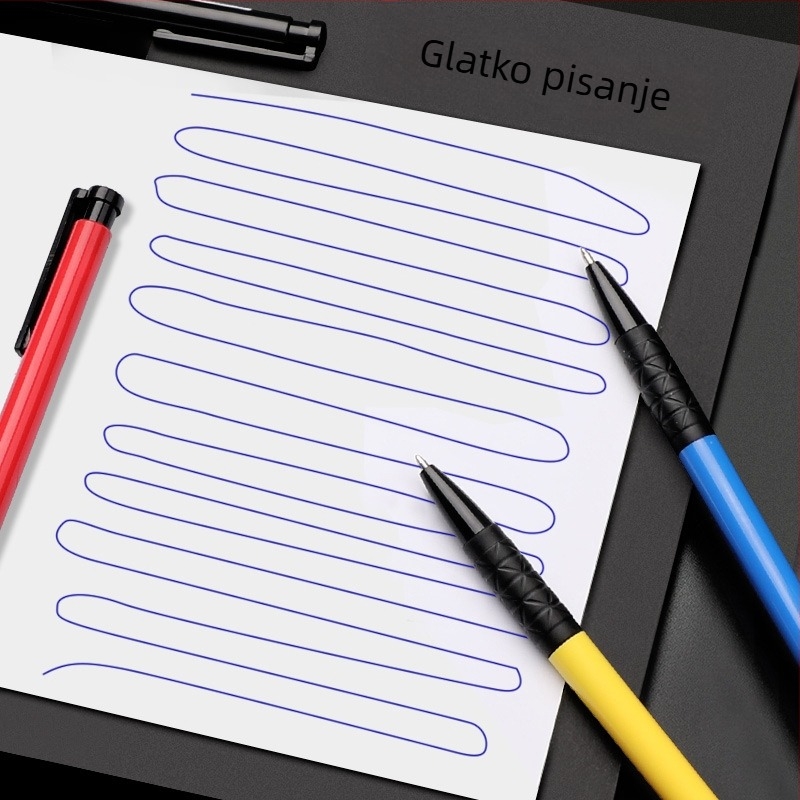 Kuglična olovka s tlačnim mehanizmom 0,7 mm, crno ili plava tinta, uredski pribor
