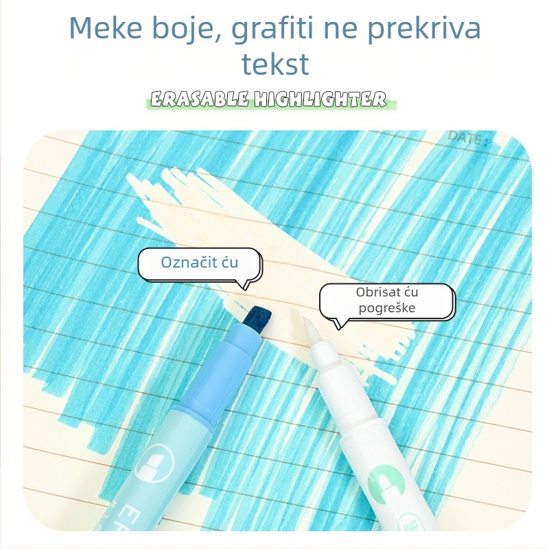 Marker za podcrtavanje s 6 boja, model WD-1085-6, plastično kućište, ispis logotipa, mogućnost privatne etikete