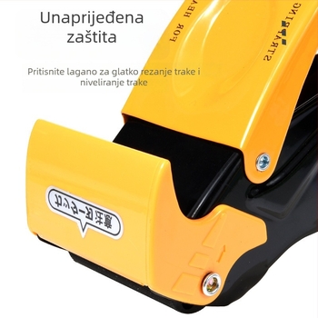 Ručni zatvarač i rezač za traku, metalna konstrukcija, model Fxj 9050-1, Meishubao, za traku širine do 4 mm