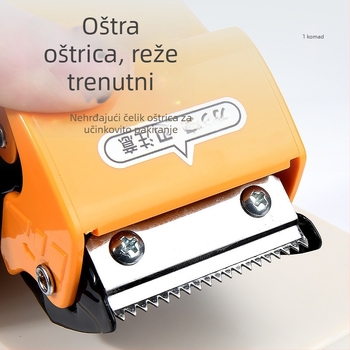 Ručni zatvarač i rezač za traku, metalna konstrukcija, model Fxj 9050-1, Meishubao, za traku širine do 4 mm