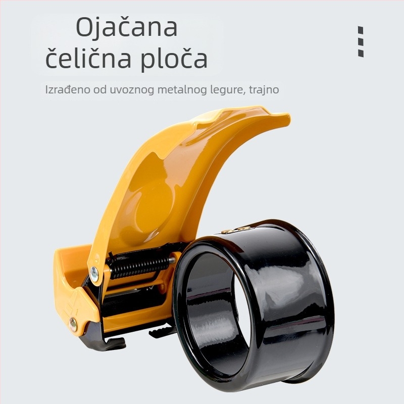 Ručni zatvarač i rezač za traku, metalna konstrukcija, model Fxj 9050-1, Meishubao, za traku širine do 4 mm