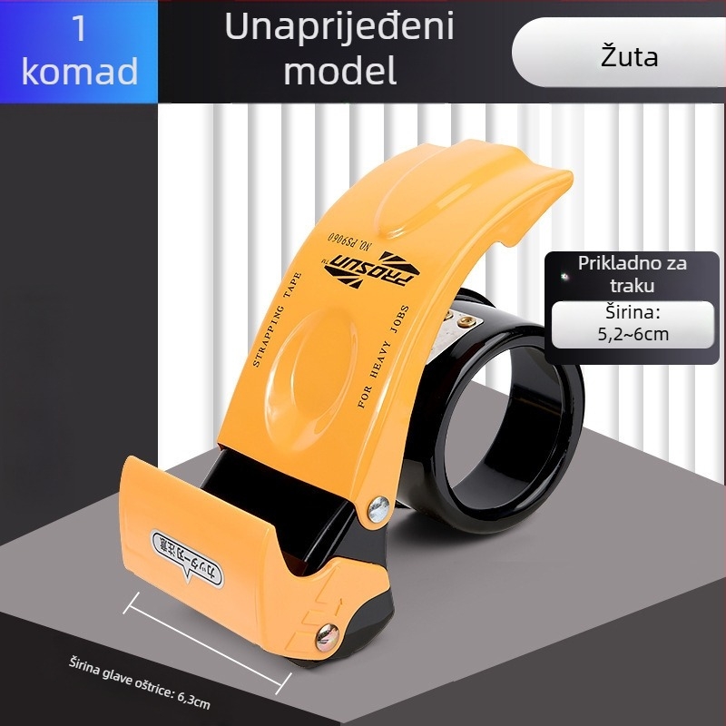 Ručni zatvarač i rezač za traku, metalna konstrukcija, model Fxj 9050-1, Meishubao, za traku širine do 4 mm