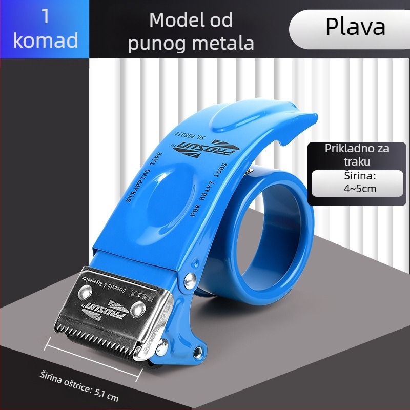 Ručni zatvarač i rezač za traku, metalna konstrukcija, model Fxj 9050-1, Meishubao, za traku širine do 4 mm