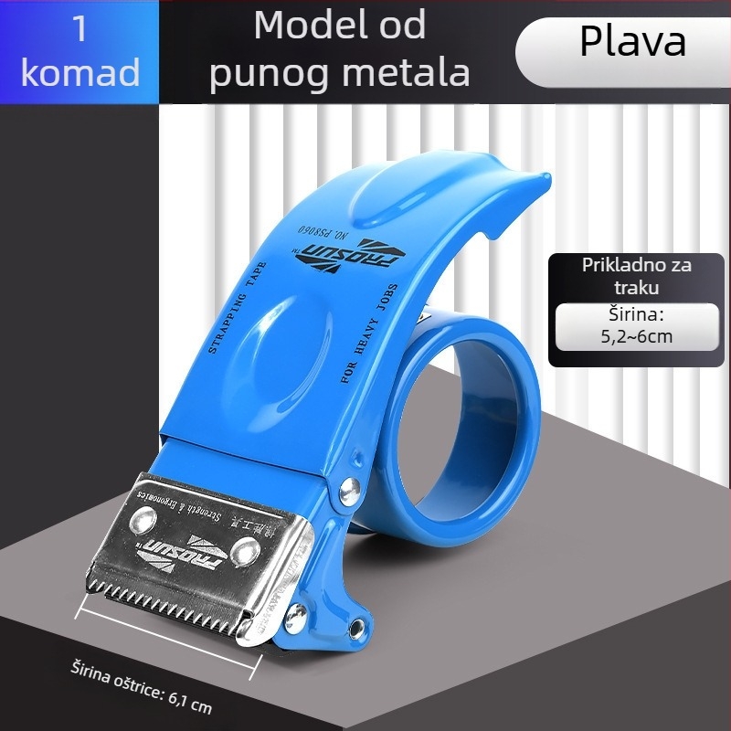 Ručni zatvarač i rezač za traku, metalna konstrukcija, model Fxj 9050-1, Meishubao, za traku širine do 4 mm