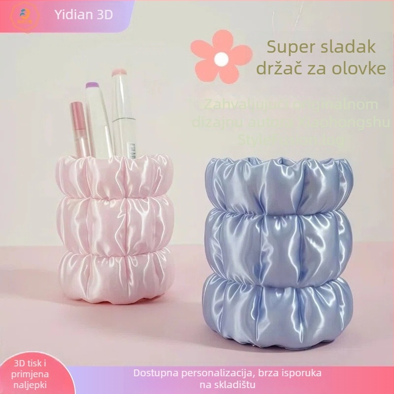 Marshmallow držač olovke za stol, PLA materijal, okruglog oblika, prilagodljiv, pogodan za poklon