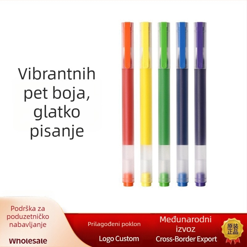 Set gel olovaka, 5 kom, dizajn s uklonjivim poklopcem, plastično kućište, za učenike i nastavnike za ocjenjivanje i potpisivanje dokumenata