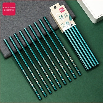 Deli drvene olovke 58104 – olovke za pisanje i skicu za učenike, 10 komada