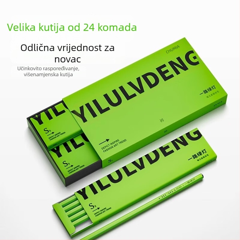 Set ugljena olovka za crtanje, mekani ugljen za skicu, drveno kućište, osnovno pakiranje, tip: Drugo