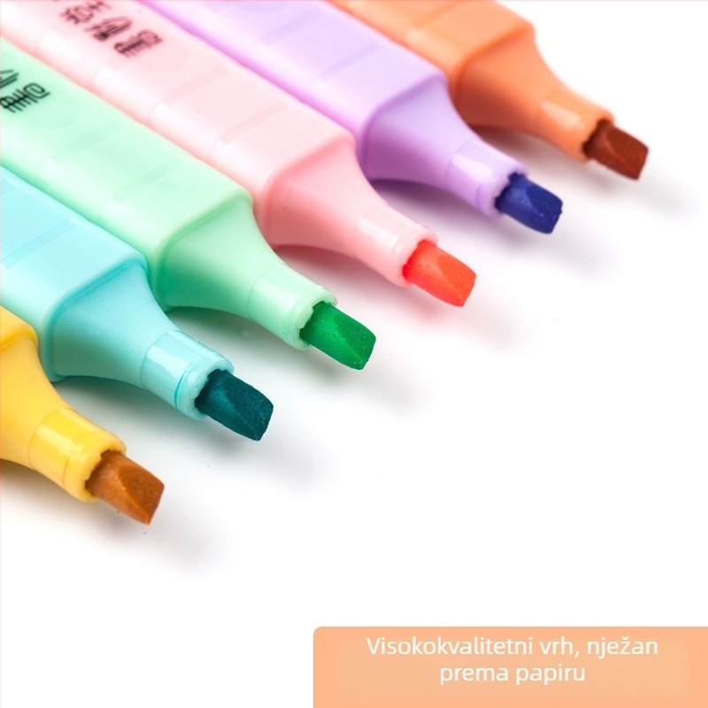 Set od 6 fluorescentnih markera za djecu, pastelne boje za crtanje i dnevnik