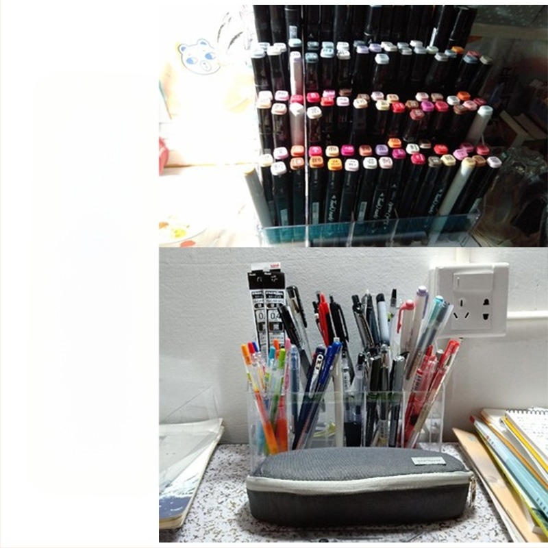 Držač za olovke od organskog stakla, model 02, konfiguracije 4 pretinca / 8 pretinca / 12 pretinca