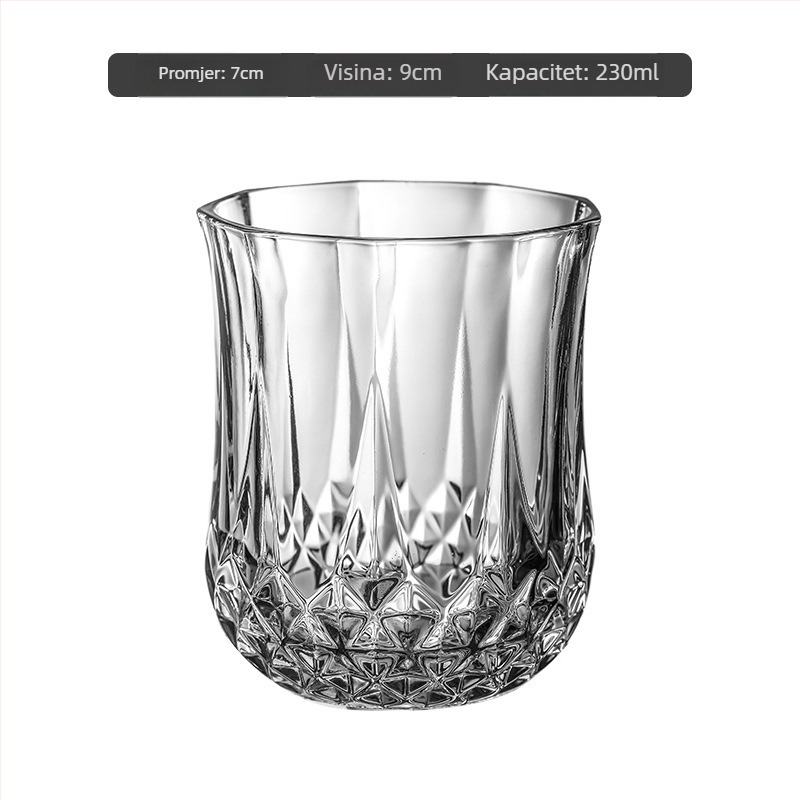 Pivska čaša s osmerokutnim dizajnom, staklo, kapacitet 201–300 ml, pakiranje u setu, tisklogotipa dostupno