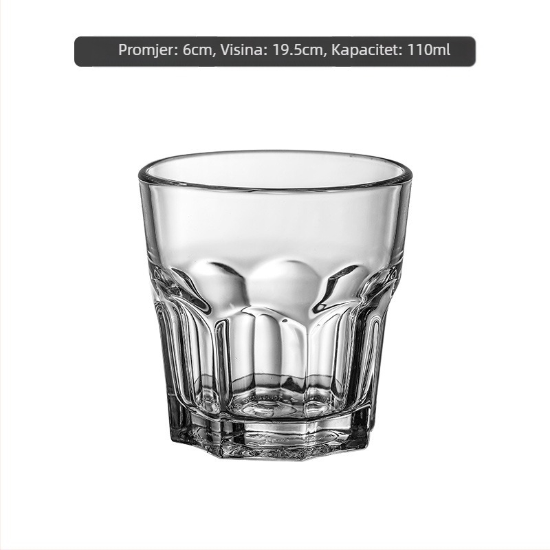 Pivska čaša s osmerokutnim dizajnom, staklo, kapacitet 201–300 ml, pakiranje u setu, tisklogotipa dostupno