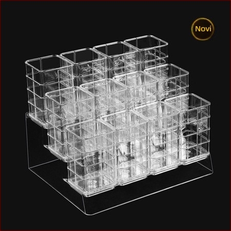 Keji spremnik za olovke – PS materijal, model K-075, mogućnost prilagodbe, bez otiska logotipa