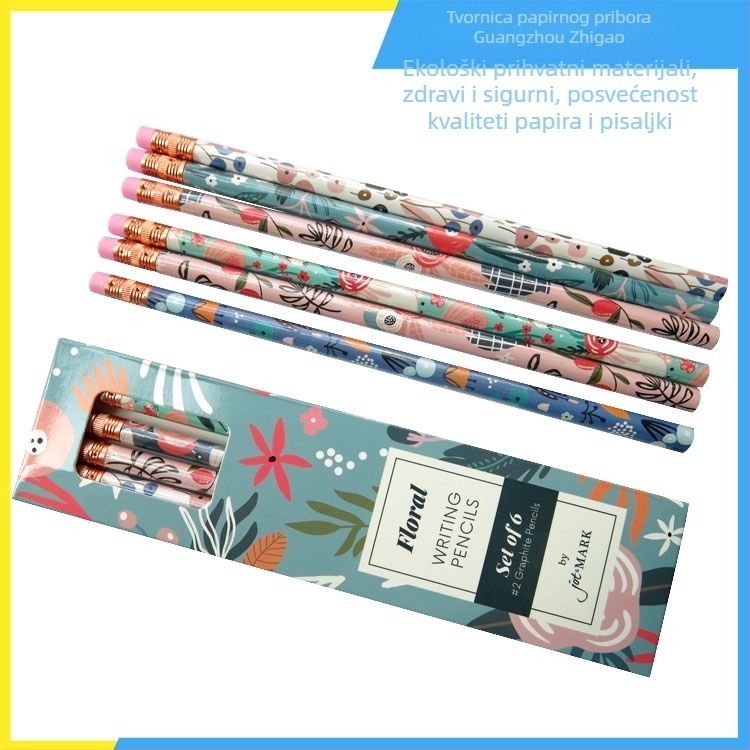 Set olovaka s drvenim tijelom, ekološki dizajn, masovno pakiranje