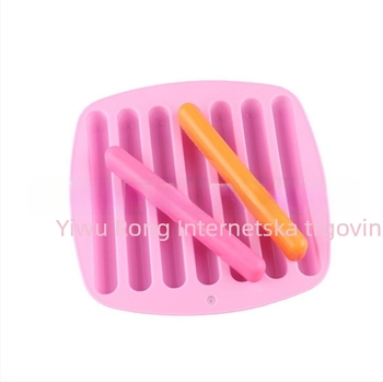 Set silikonskih kalupa za pečenje, 7 komada dugih traka, nepravilnog oblika, cilindrični kalup za puding i čokoladu