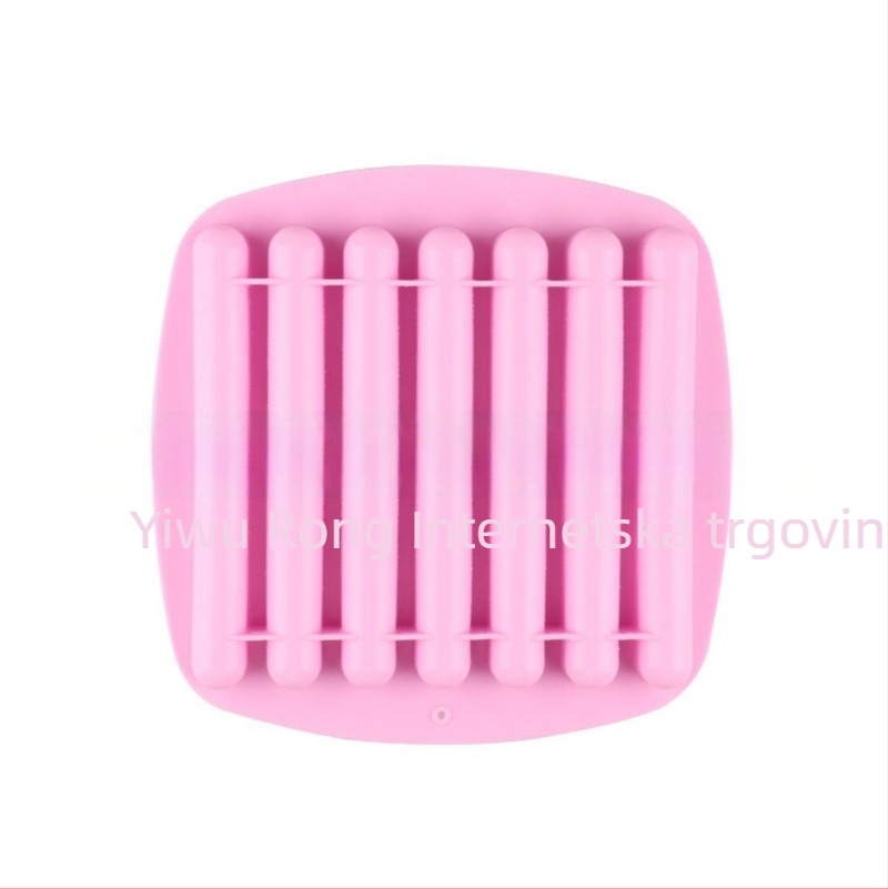 Set silikonskih kalupa za pečenje, 7 komada dugih traka, nepravilnog oblika, cilindrični kalup za puding i čokoladu